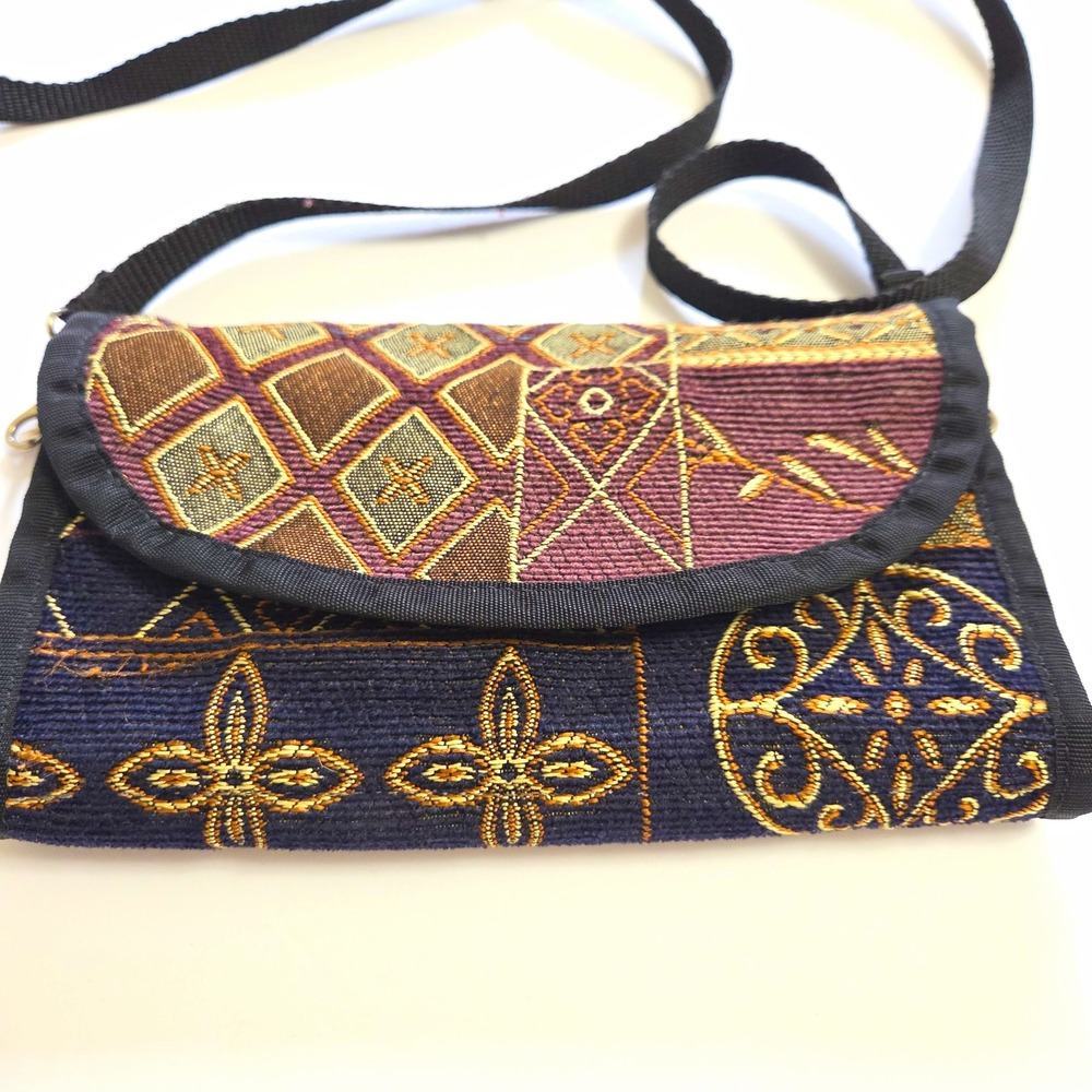 Handcrafted Tapestry Crossbody Wallet Purse Bag Indie Boho Chic USA Made Festiva